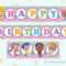 Bubble Guppies Happy Birthday Banner - Printable Pdf Banner with Bubble Guppies Birthday Banner Template