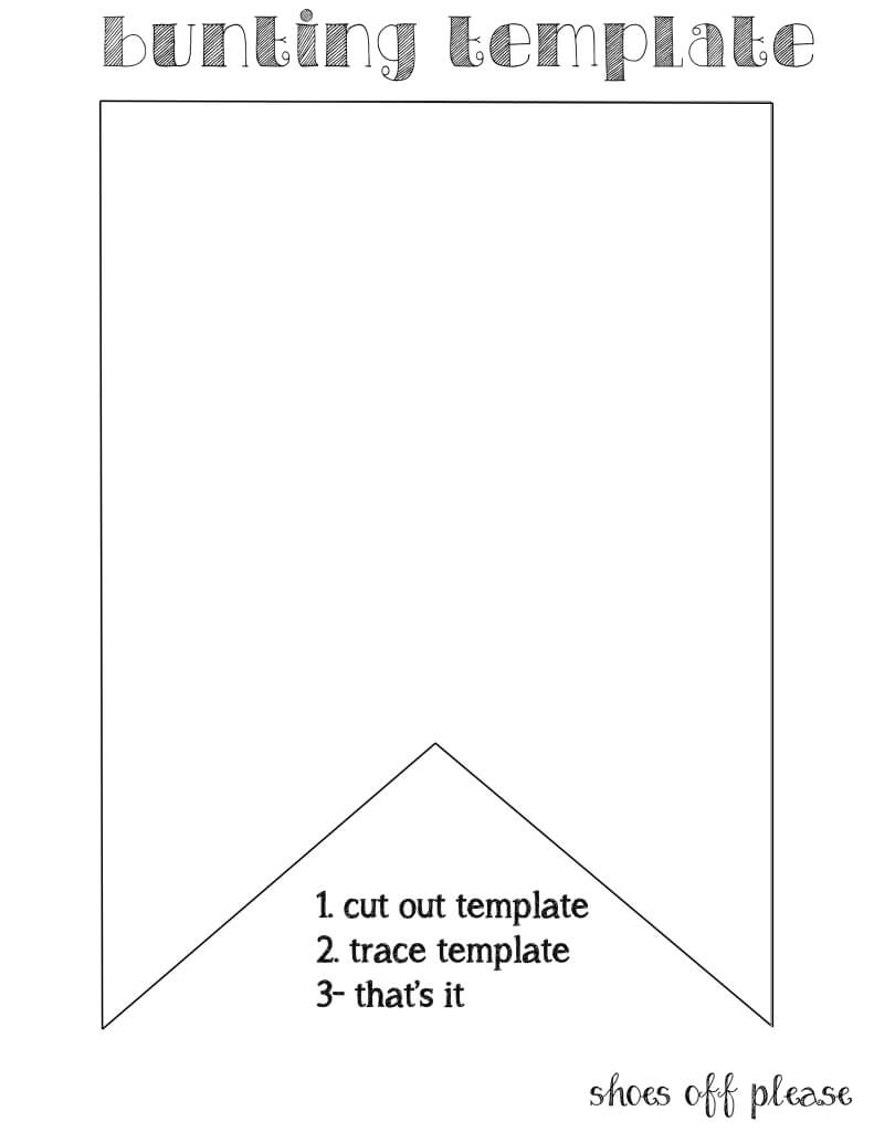 Bunting Template For Banner | Bunting Template, Pennant Intended For Banner Cut Out Template