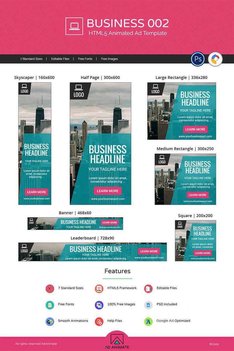 Business 002 – Html5 Ad Animated Banner Pertaining To Animated Banner Template