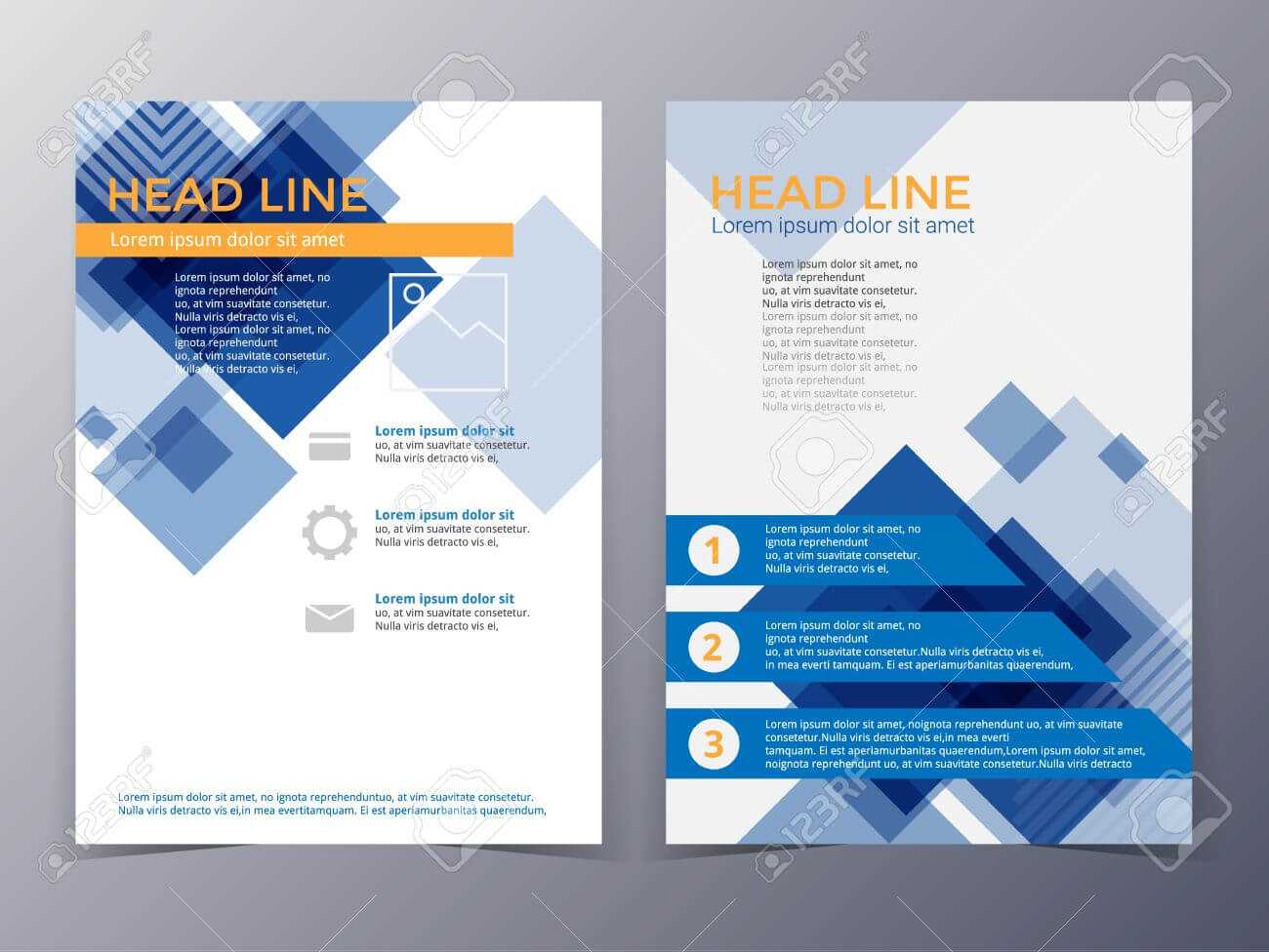 Business And Technology Brochure Design Template In A4 Size .. With Technical Brochure Template