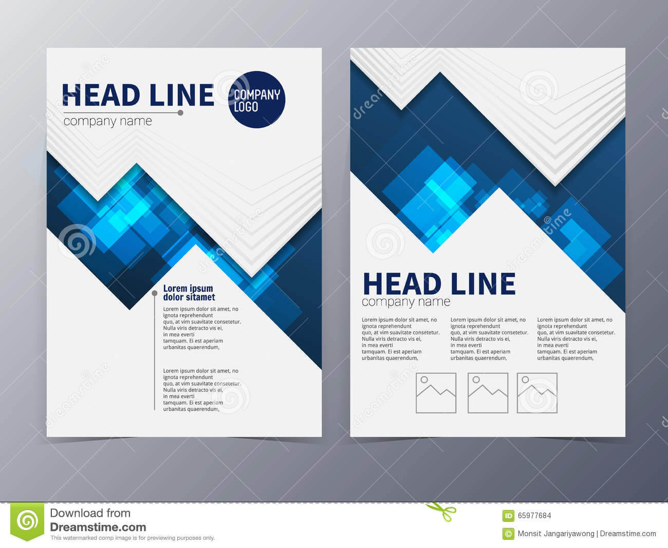 Business And Technology Brochure Design Template Vector Tri Throughout Technical Brochure Template