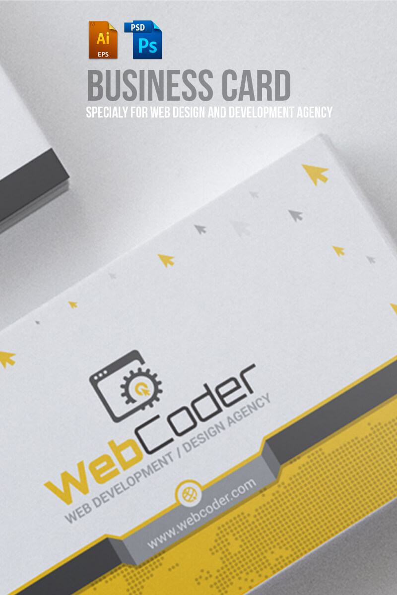 Business Card Design For Web Design And Developer Psd Template Inside Web Design Business Cards Templates