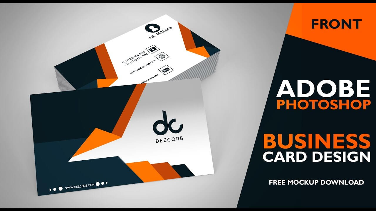 Business Card Design In Photoshop Cs6 | Front | Photoshop Tutorial Intended For Photoshop Cs6 Business Card Template