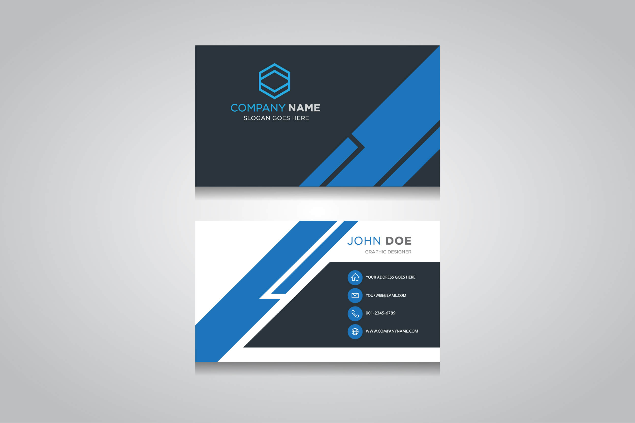 Business Card Template. Creative Business Card For Company Business Cards Templates