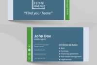 Business Card Template Real Estate Agency Design with regard to Real Estate Agent Business Card Template