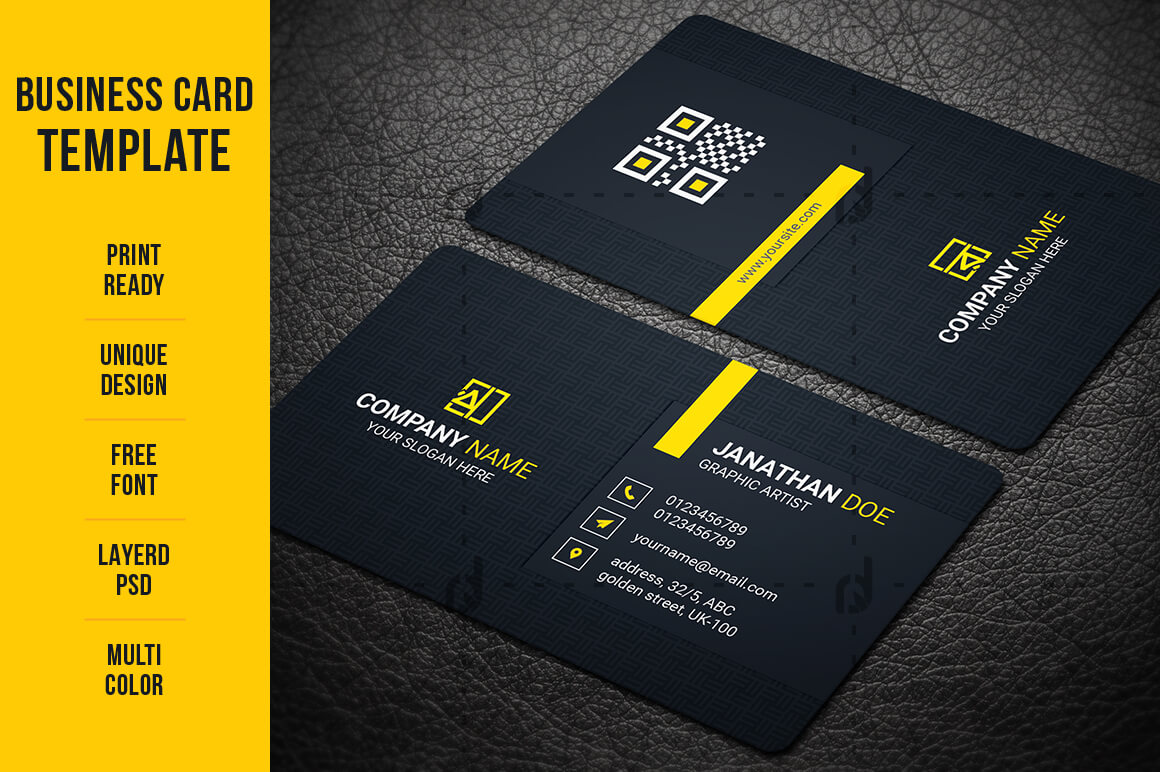 Business Card Template – Vsual Throughout Buisness Card Templates
