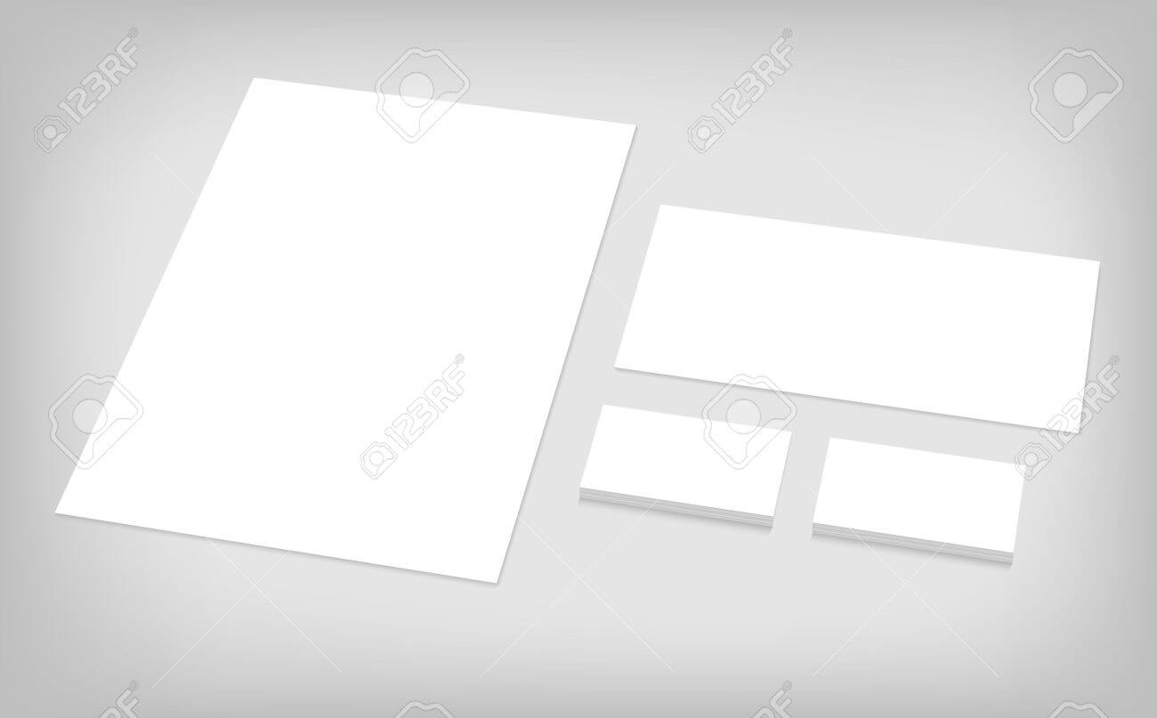 Business Cards, Letterhead, Envelope. Stationary Branding Template.. Inside Business Card Letterhead Envelope Template