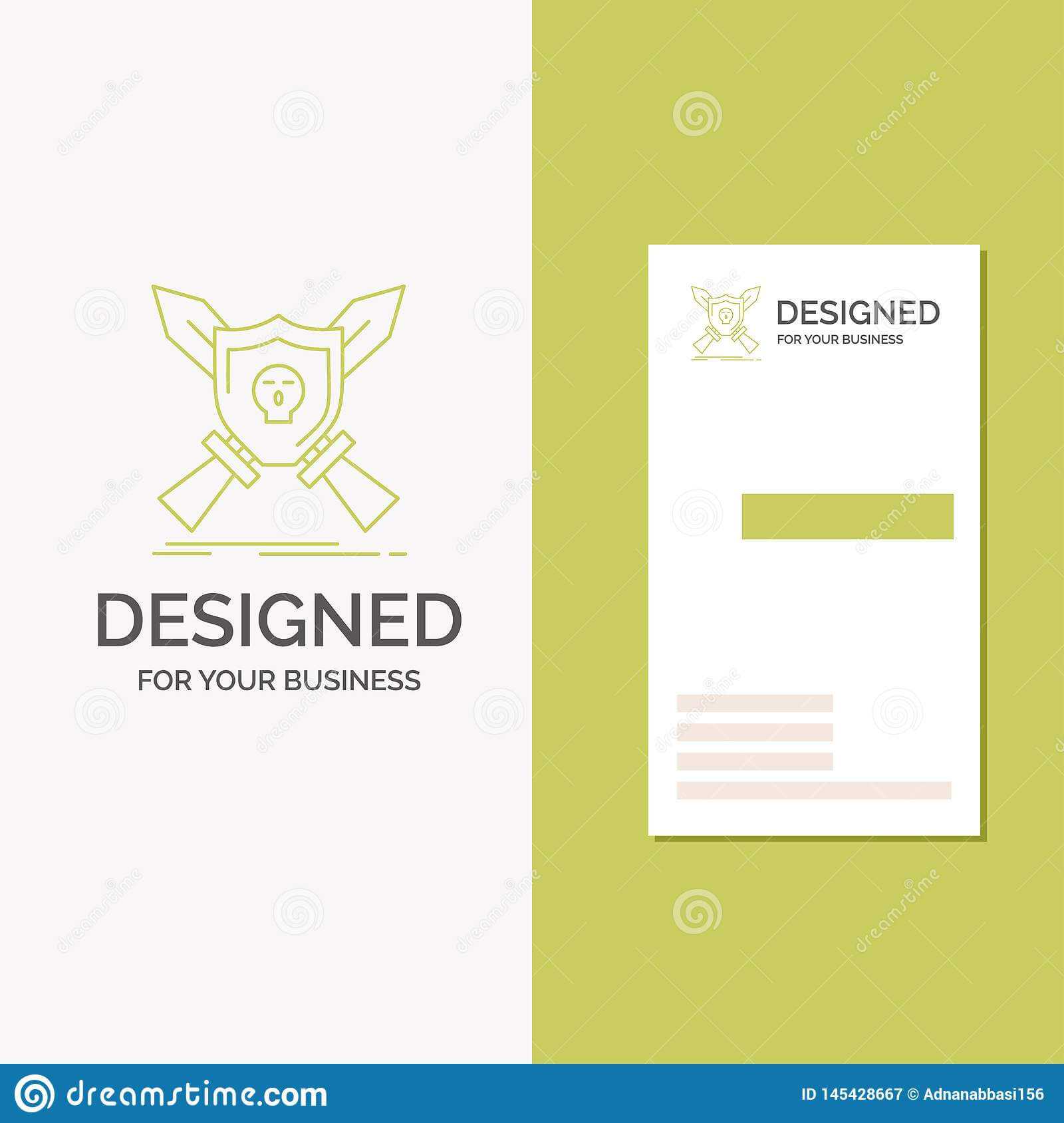 Business Logo For Badge, Emblem, Game, Shield, Swords Intended For Shield Id Card Template