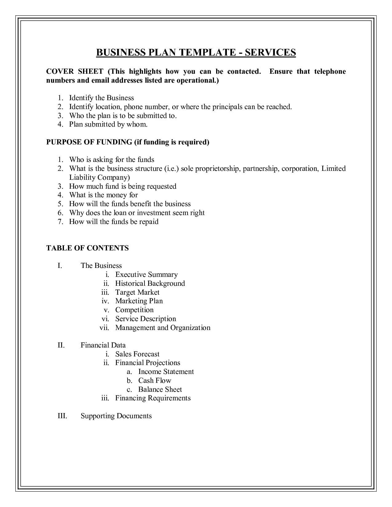 Business Plan Template Free Word Document Templaterecords In Business Plan Template Free Word Document