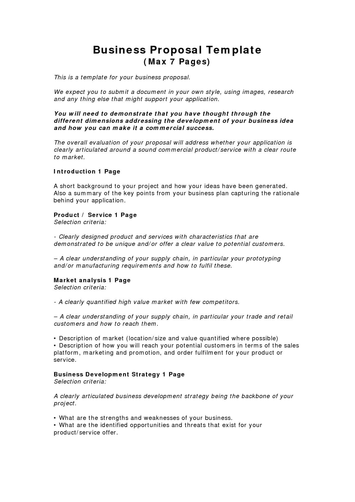 Business Proposal Templates Examples | Business Proposal Throughout Free Business Proposal Template Ms Word