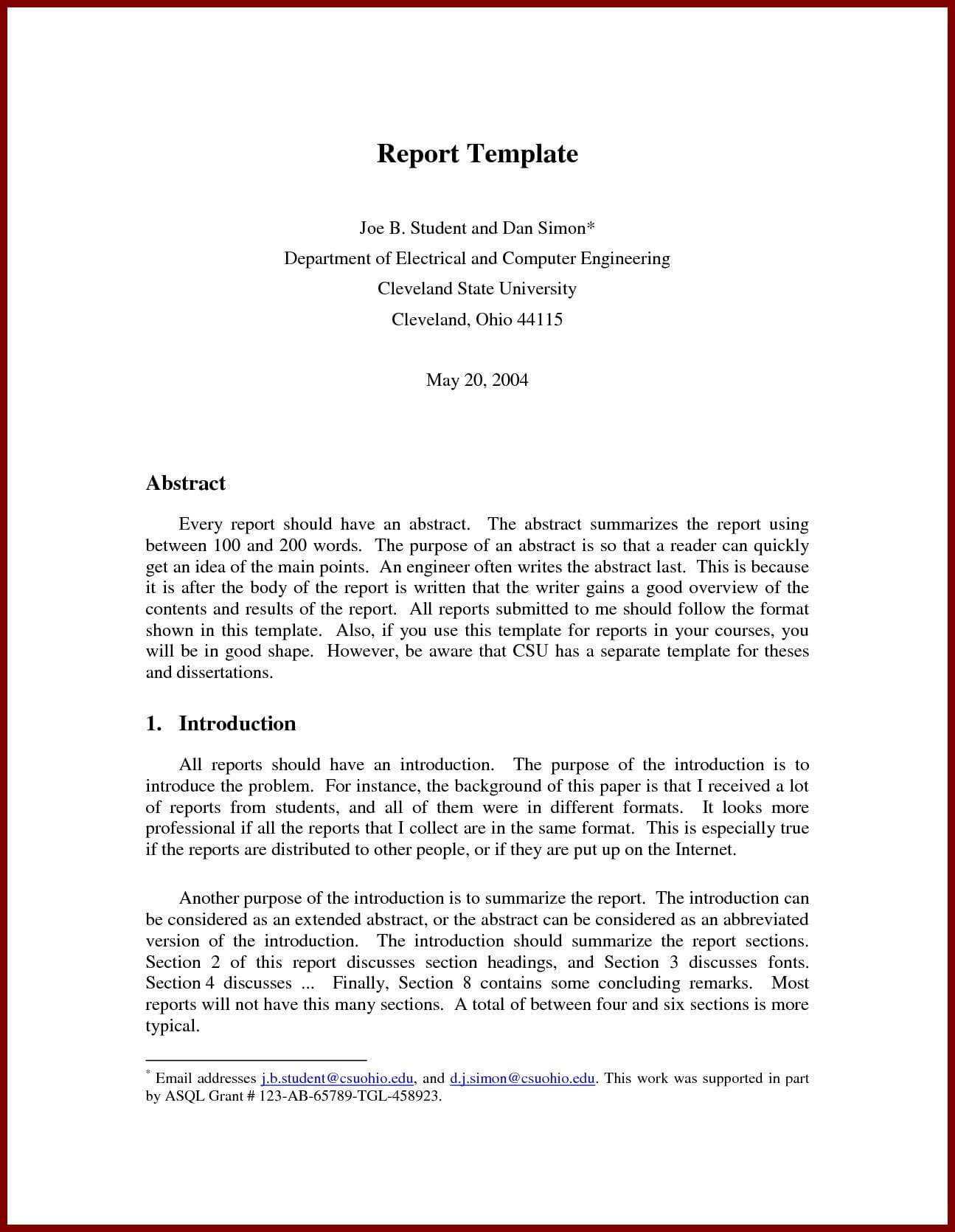 Business Report Template Pdf – Caquetapositivo With Business Trip Report Template Pdf