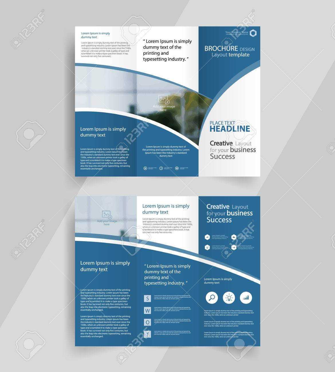 Business Tri Fold Brochure Layout Design ,vector A4 Brochure.. With Regard To Free Tri Fold Business Brochure Templates