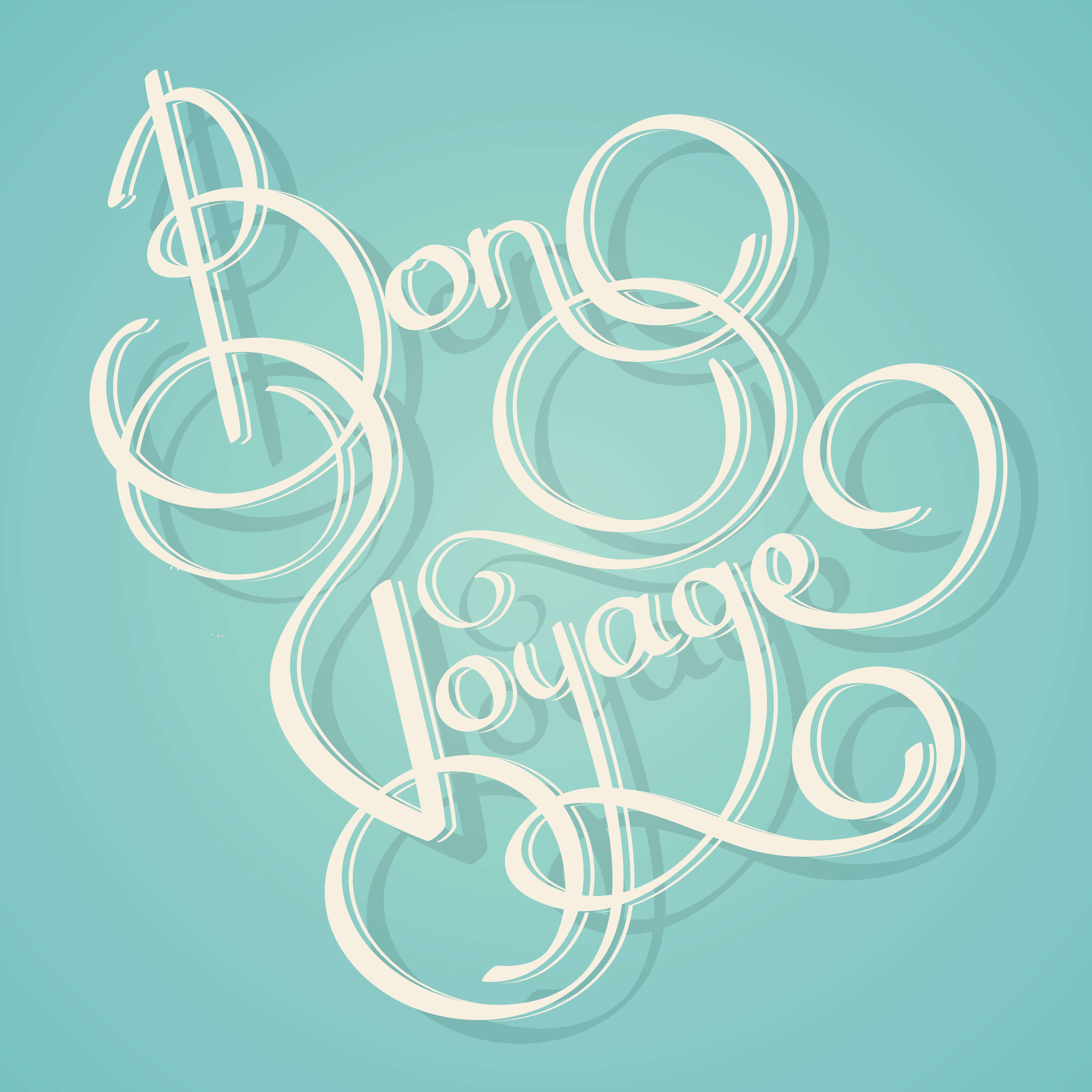 Calligraphy Bon Voyage Text – Download Free Vectors, Clipart In Bon Voyage Card Template