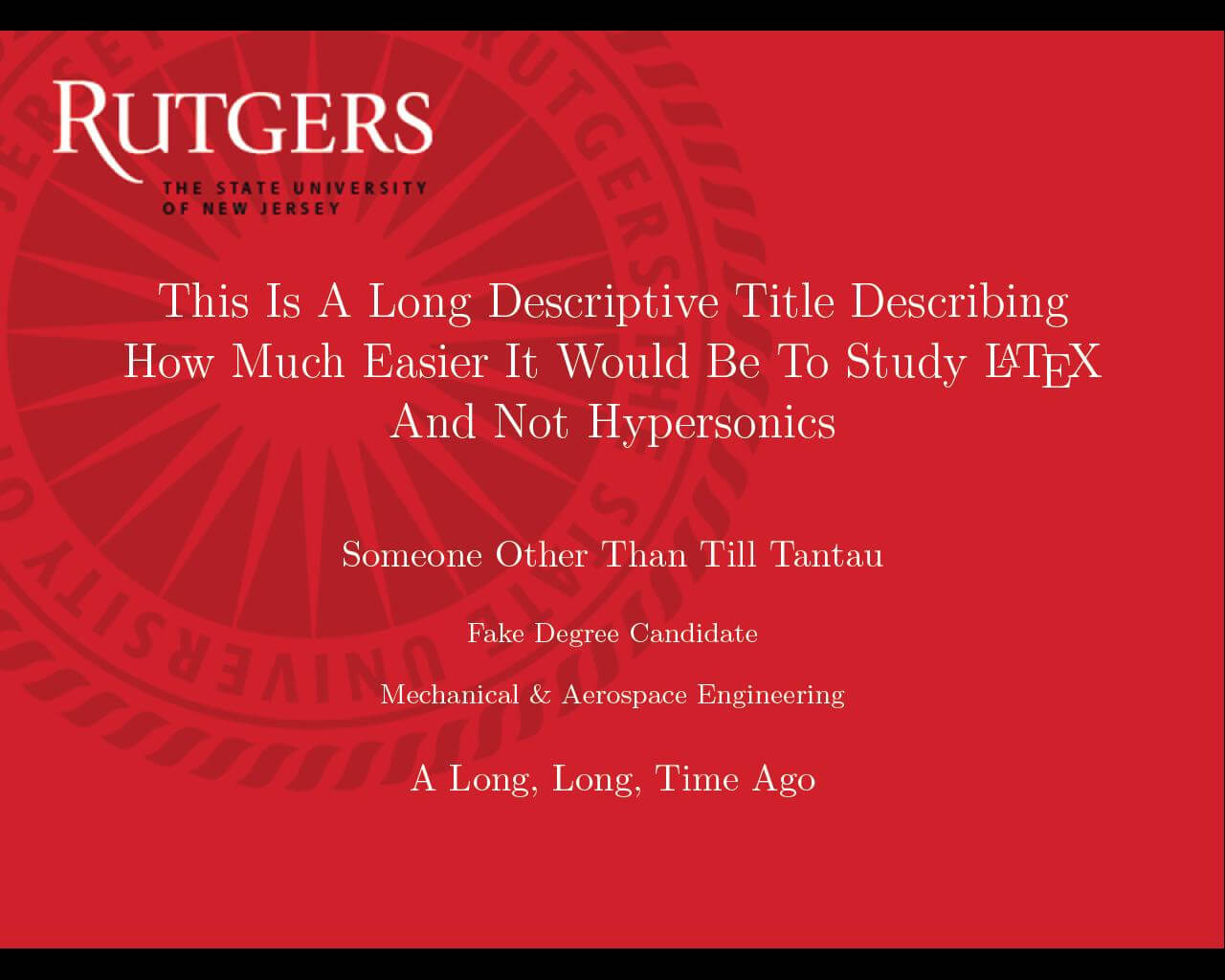 Can I Specify Title Page Customization In A Template Instead Pertaining To Rutgers Powerpoint Template