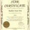 Captivating Star Naming Certificate Template To Make Free pertaining to Star Naming Certificate Template