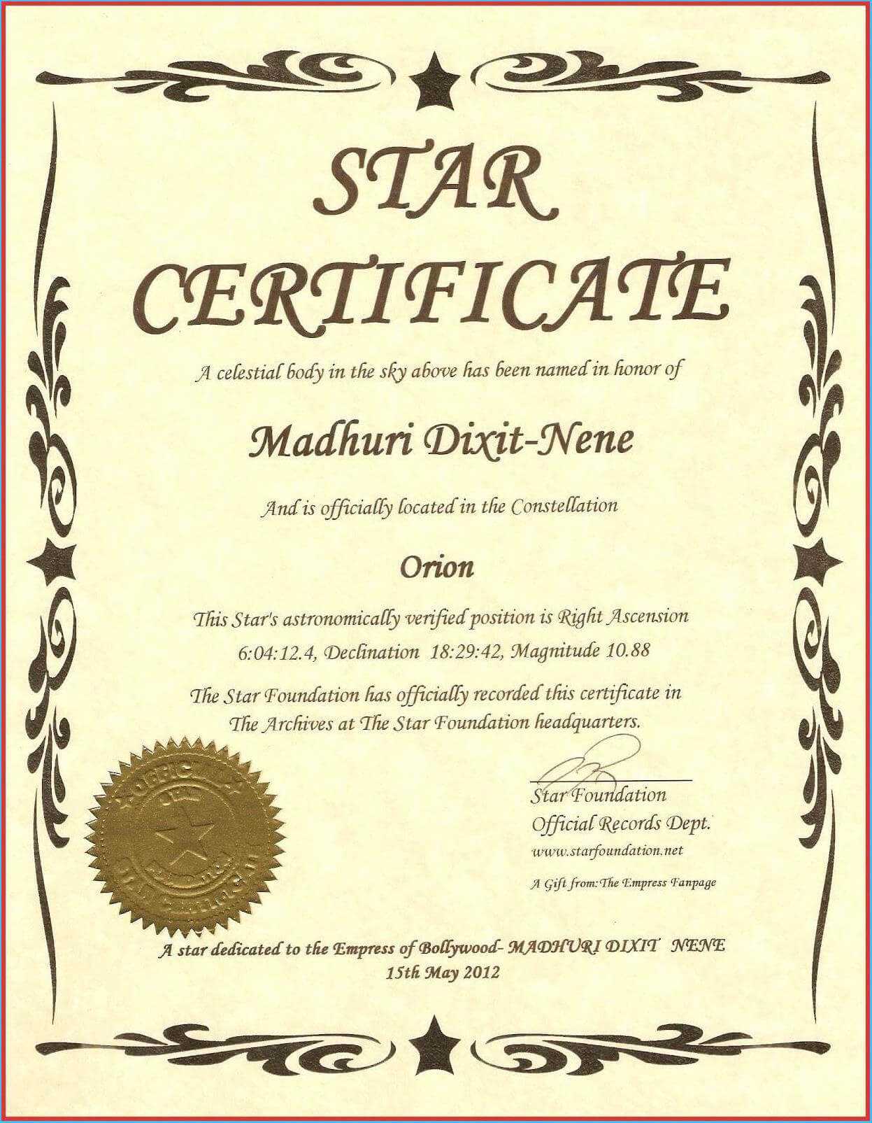 Captivating Star Naming Certificate Template To Make Free Pertaining To Star Naming Certificate Template