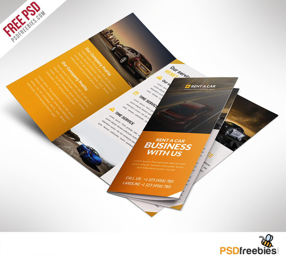 Car Dealer And Services Trifold Brochure Free Psd In 3 Fold Brochure Template Psd Free Download