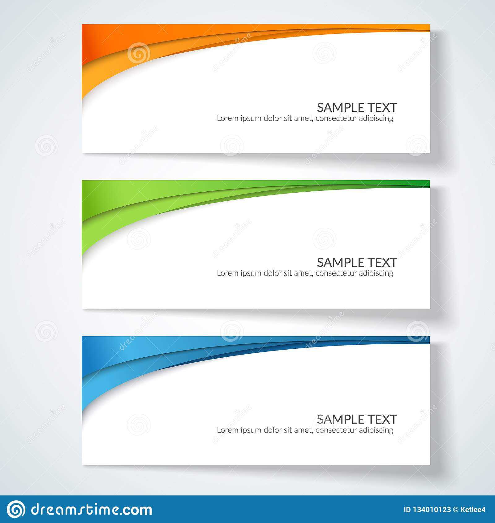 Card With Abstract Wavy Lines Orange Blue Green Stripes Within Advertising Card Template