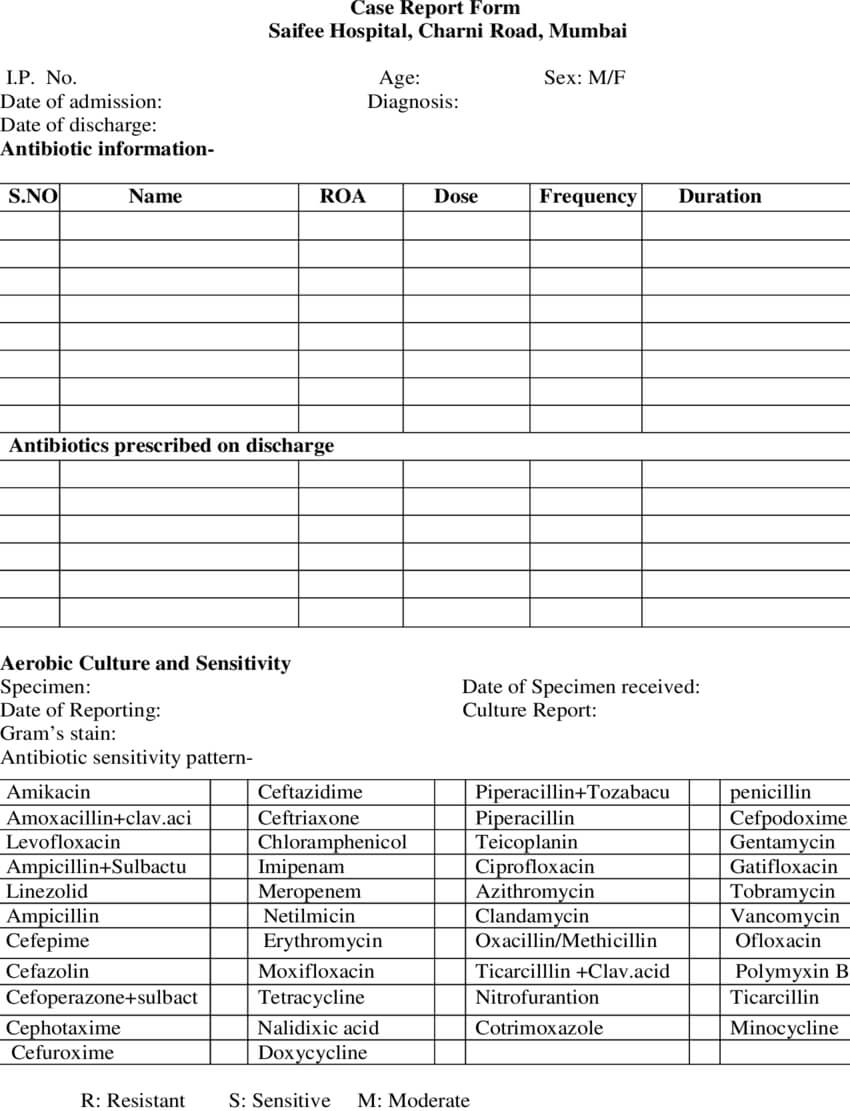 Case Report Form Design Ppt Template Word Format Medicine Pertaining To Trial Report Template