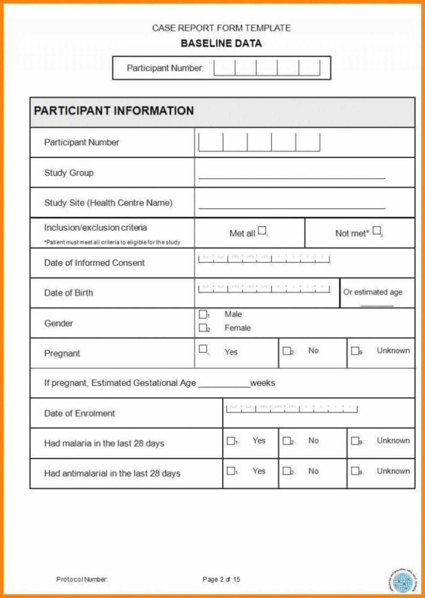 Case Report Form Template Unique Catering Resume Clinical Throughout Case Report Form Template Clinical Trials