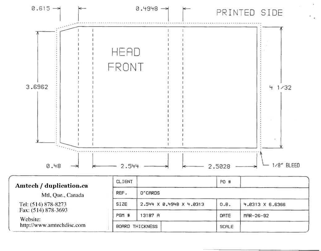 Cassette Insert Print Specs Within Cassette J Card Template