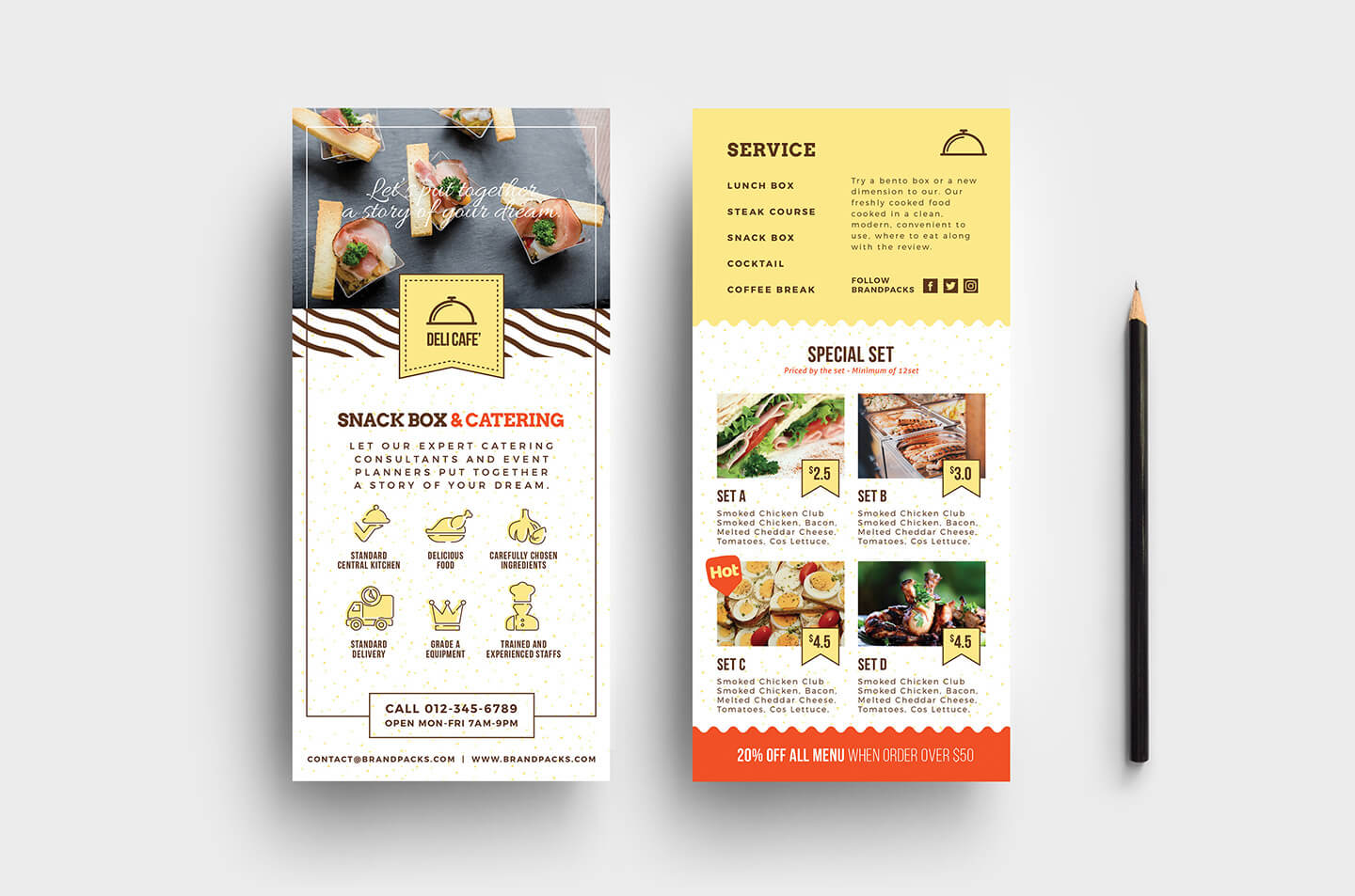 Catering Service Dl Card Template – Psd, Ai & Vector Inside Dl Card Template