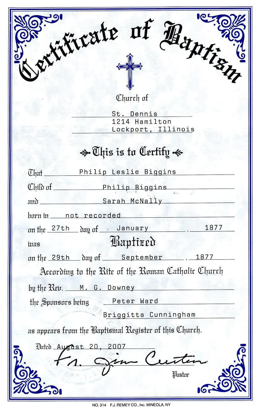 Catholic Baptism Certificate – Yahoo Image Search Results Inside Christian Baptism Certificate Template