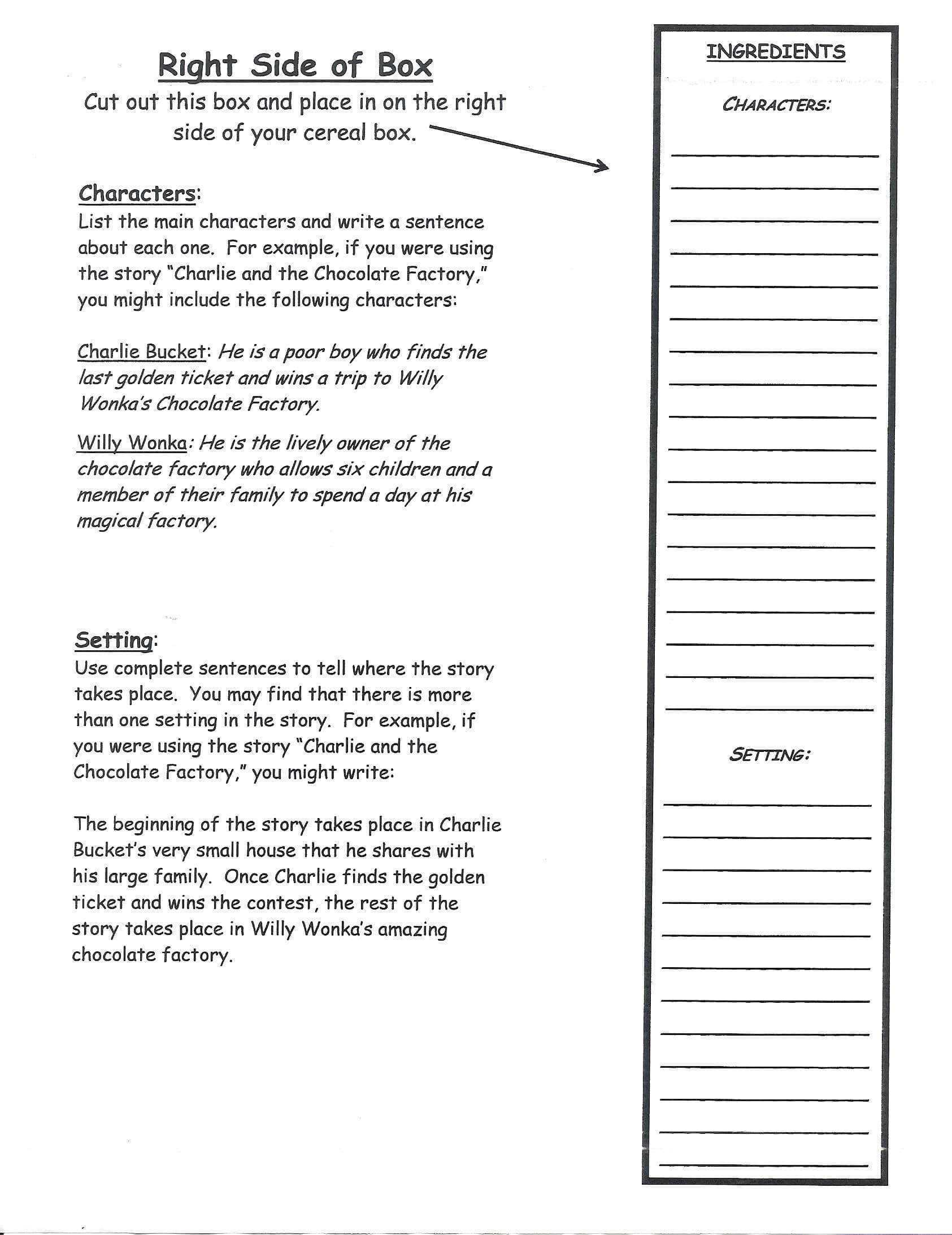 Cereal Box Book Report | Book Report Templates, Book Report Pertaining To Cereal Box Book Report Template