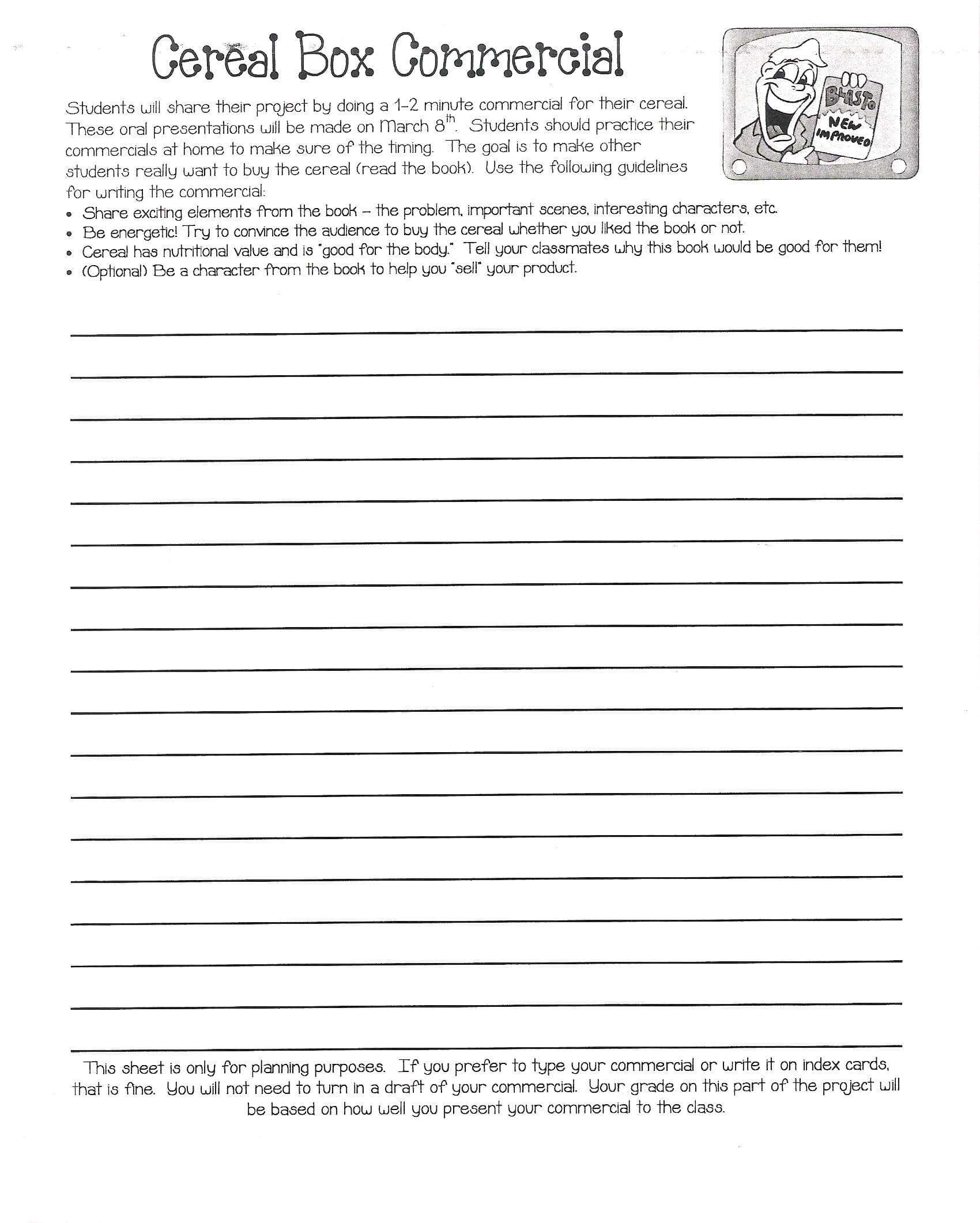 Cereal Box Book Report | Mrs. Eubanks' Class Intended For Cereal Box Book Report Template