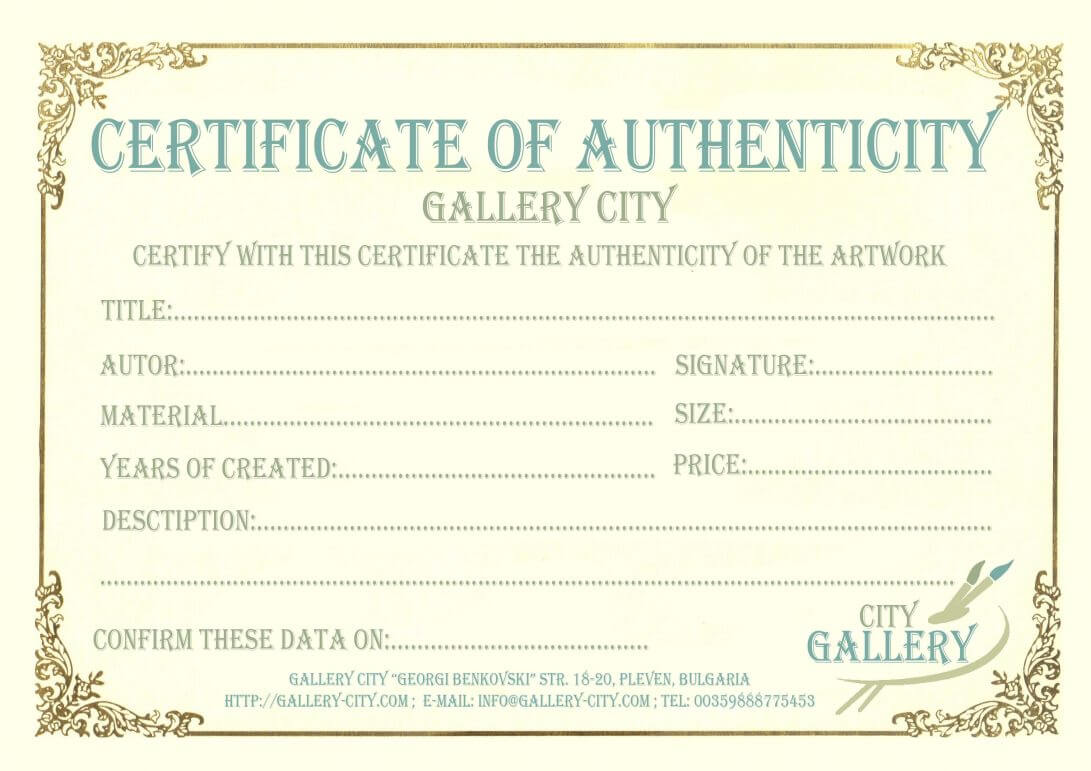 Certificate Authenticity Template Art Sample Blank Birth Throughout Editable Birth Certificate Template