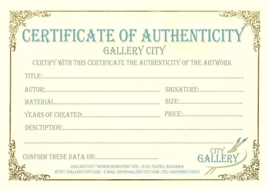 Certificate Authenticity Template Art Sample Blank Birth Throughout Editable Birth Certificate Template