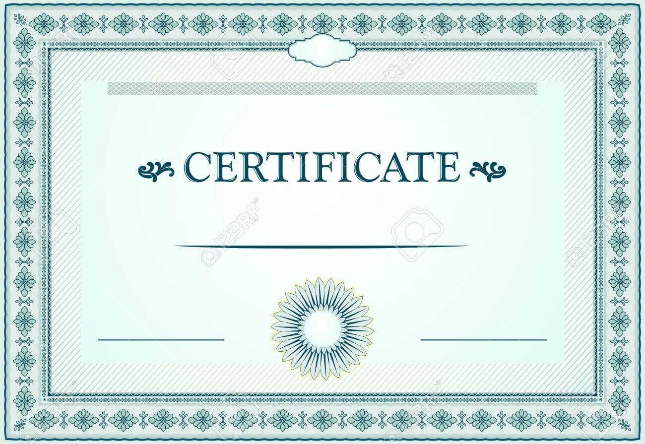 Certificate Borders, Template And Design Elements With Certificate Border Design Templates