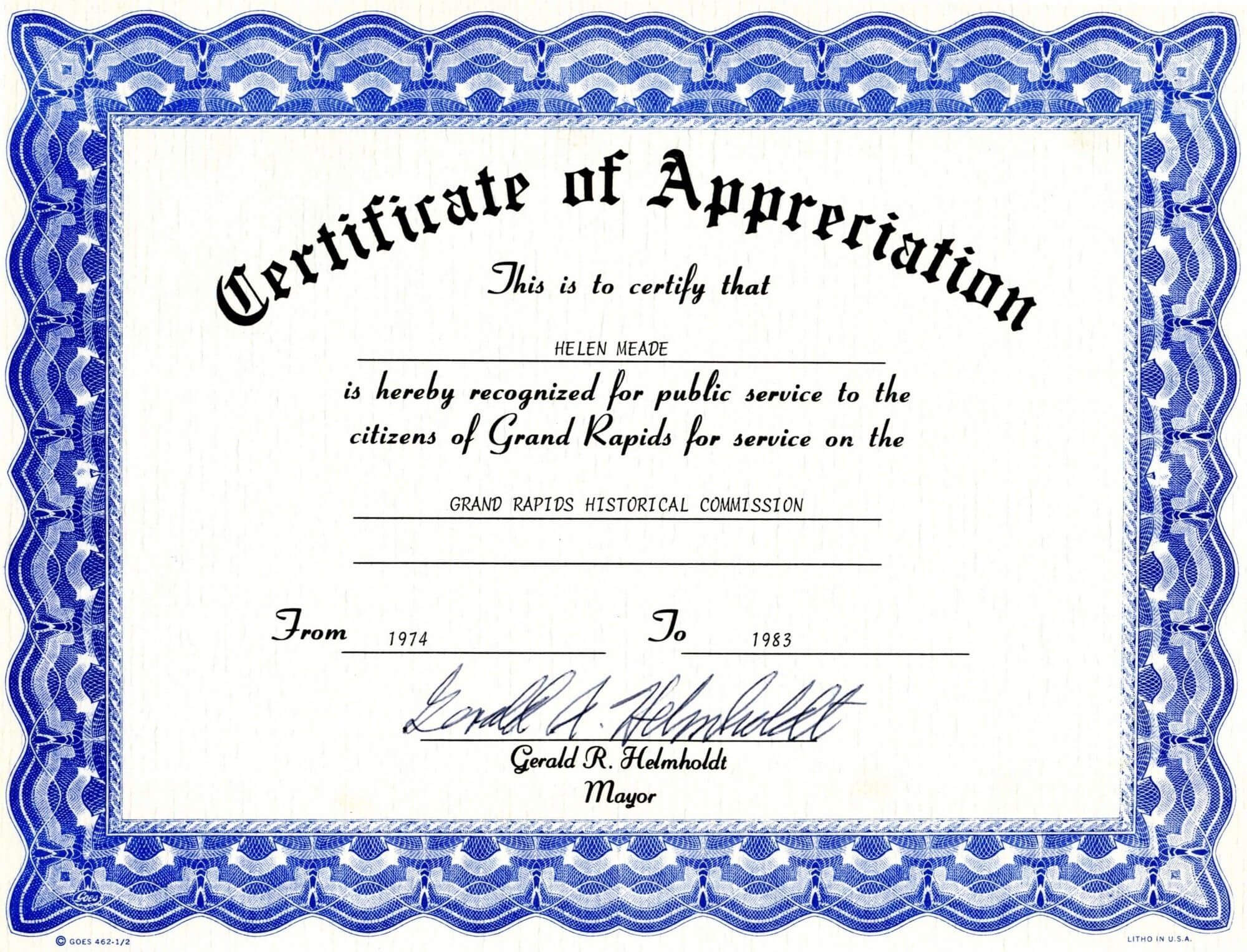 Certificate Of Appreciation Template – The Certificate Has A With Certificate For Years Of Service Template