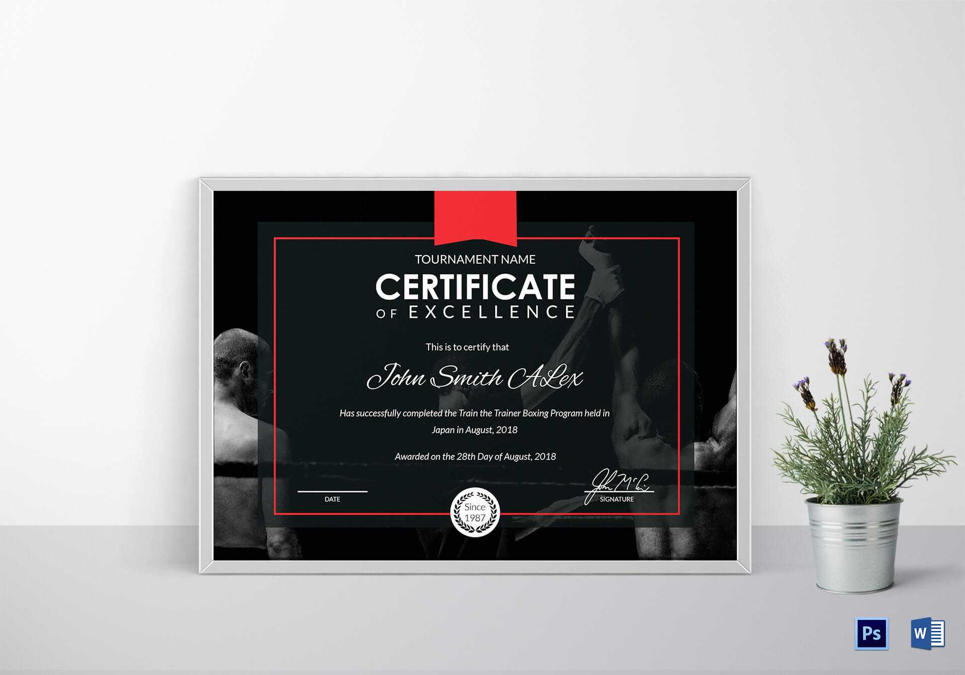 Certificate Of Boxing Template Inside Commemorative Certificate Template