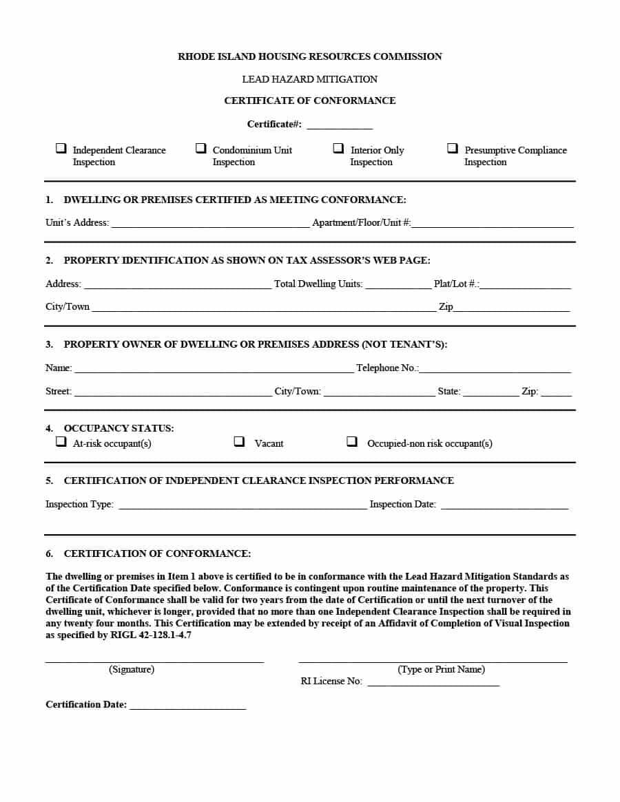 Certificate Of Compliance Template – Atlantaauctionco With Certificate Of Compliance Template
