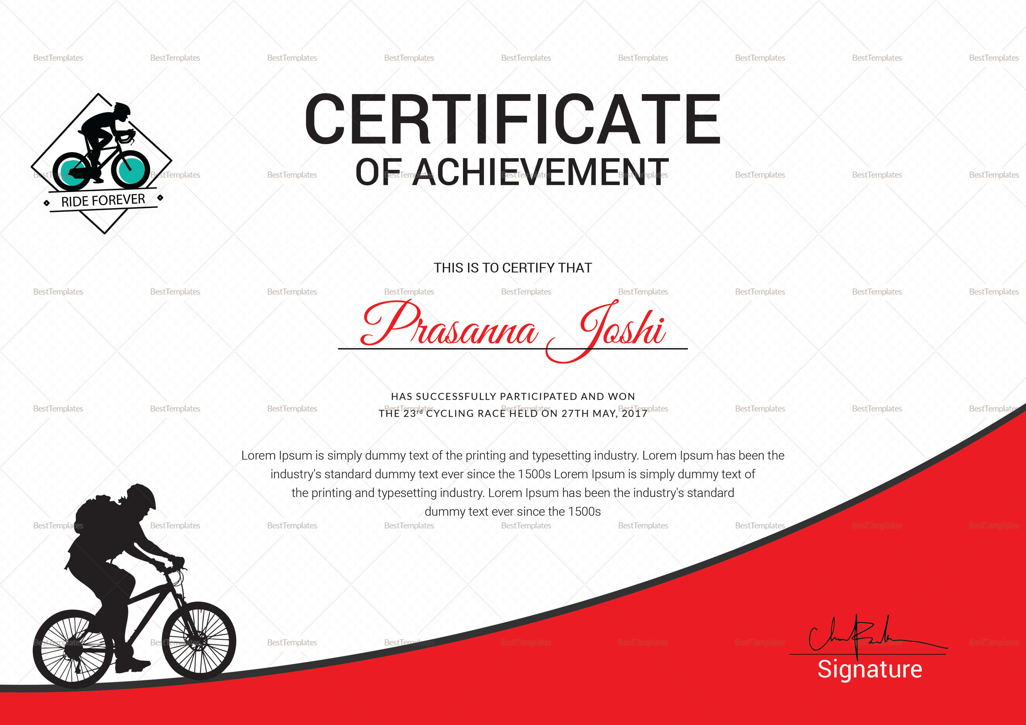 Certificate Of First Place Template Throughout First Place Certificate Template