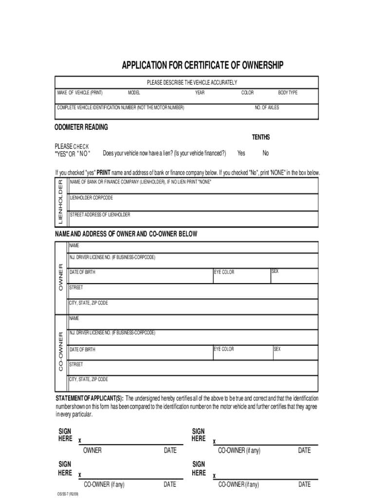 Certificate Of Ownership Form – 3 Free Templates In Pdf Inside Certificate Of Ownership Template