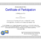Certificate Of Participation Word Template for Certificate Of Participation Template Word