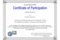 Certificate Of Participation Word Template pertaining to Certificate Of Participation Word Template