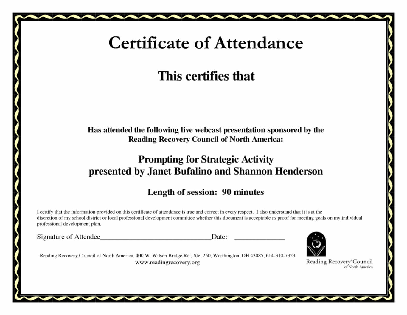 Certificate Of Perfect Attendance Template With Regard To Perfect Attendance Certificate Template