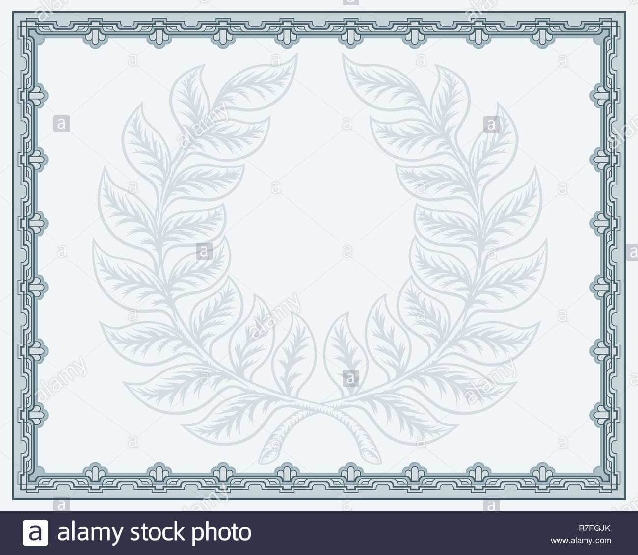 Certificate Template Diploma Background Stock Vector Art Within Qualification Certificate Template