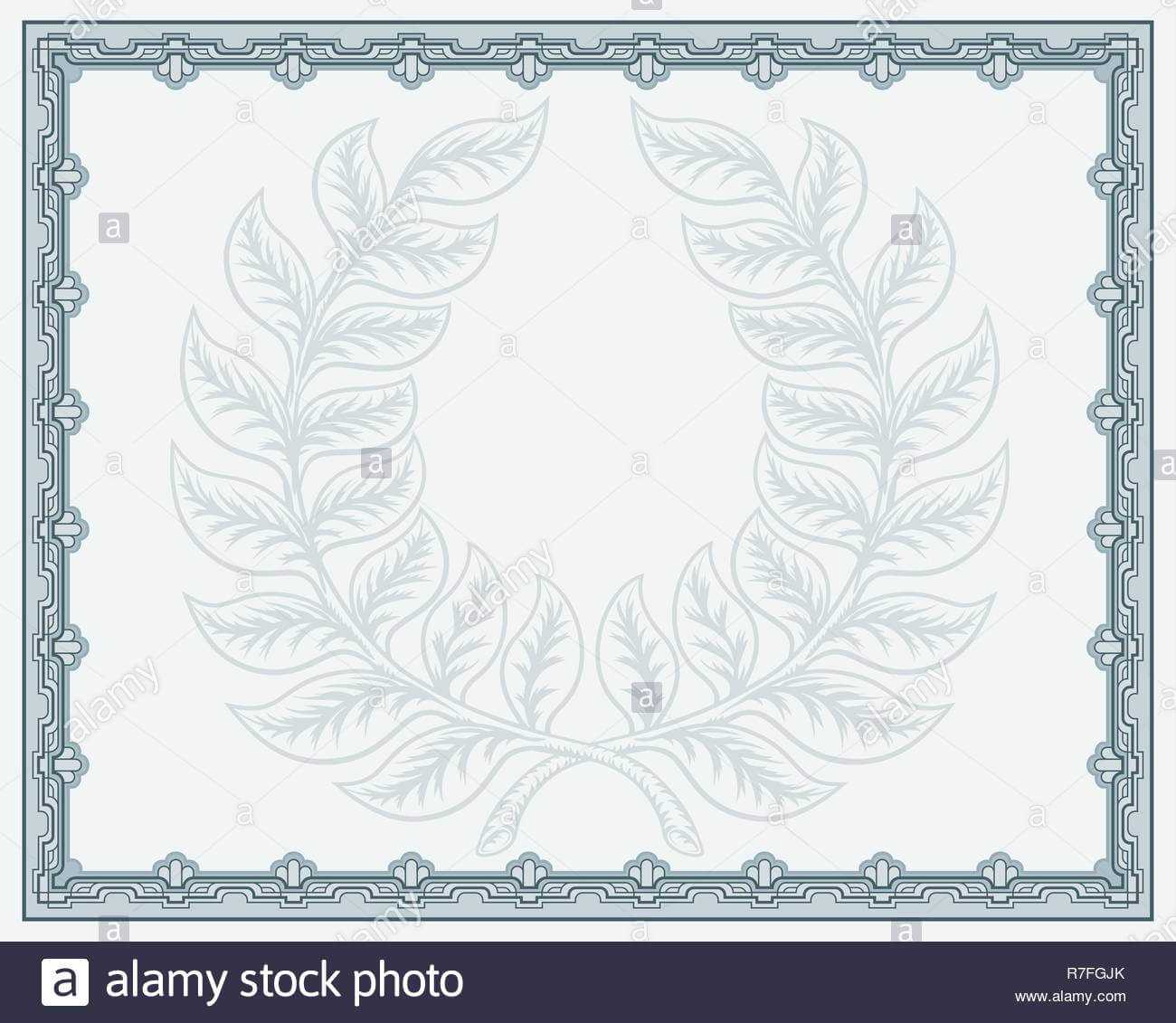 Certificate Template Diploma Background Stock Vector Art Within Qualification Certificate Template