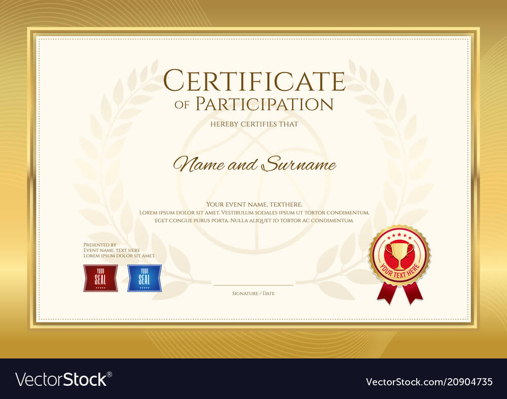 Certificate Template In Basketball Sport Theme Vector Image Intended For Basketball Camp Certificate Template