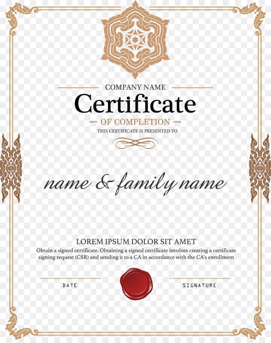 Certificate Template Png Download – 1579*1980 – Free Inside Certificate Of Authorization Template