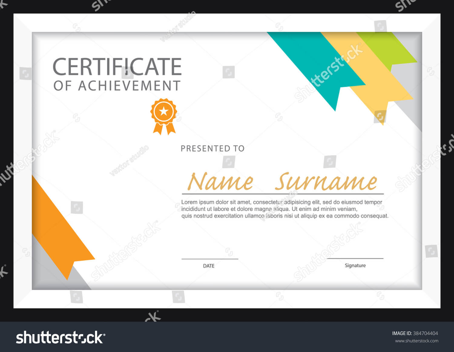 Certificate Templatediploma Layouta4 Size Vector Stock Pertaining To Certificate Template Size
