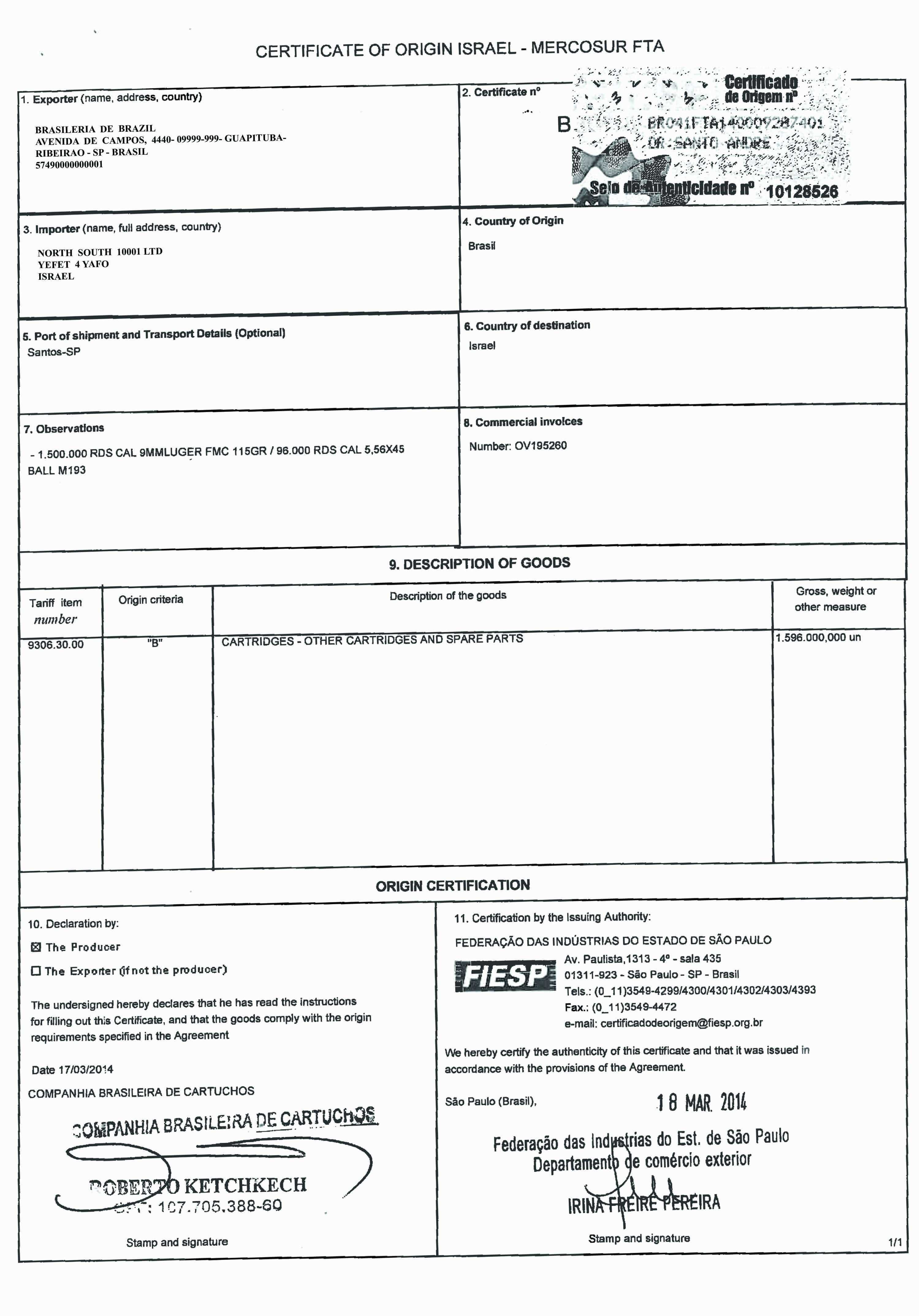 Certificate Templates: 2014 Nafta Certificate Of Origin Template With Nafta Certificate Template