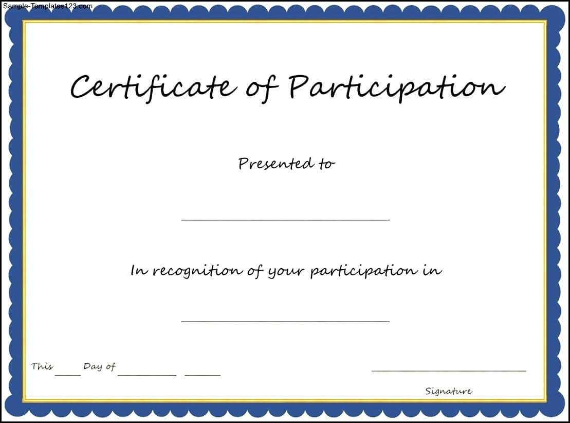 Certificate Templates: Award Certificate Template Cyberuse With Templates For Certificates Of Participation