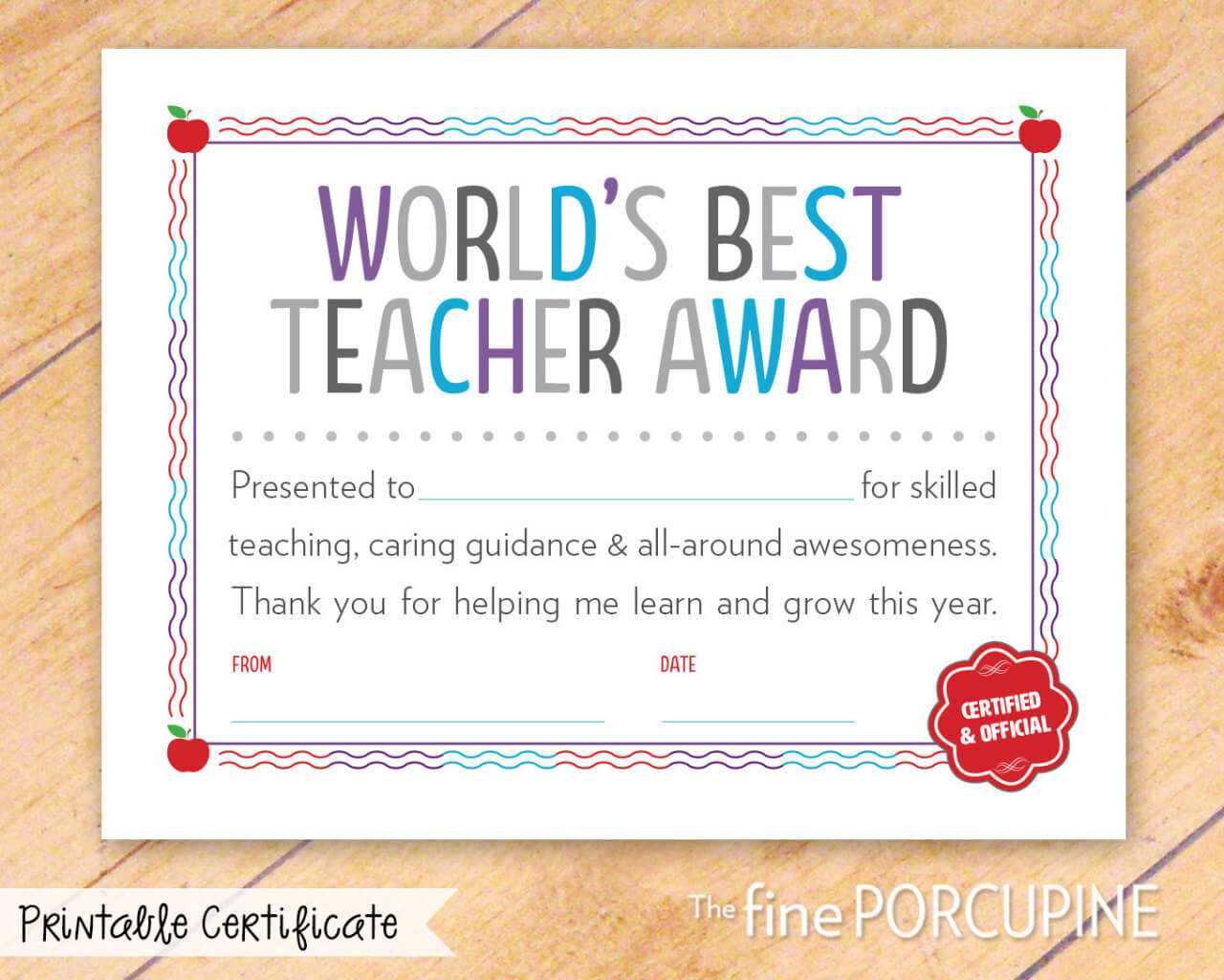 Certificate Templates: Best Teacher Certificate Templates Free Throughout Best Teacher Certificate Templates Free