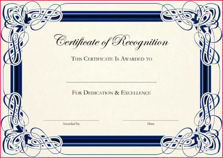 Safety Recognition Certificate Template