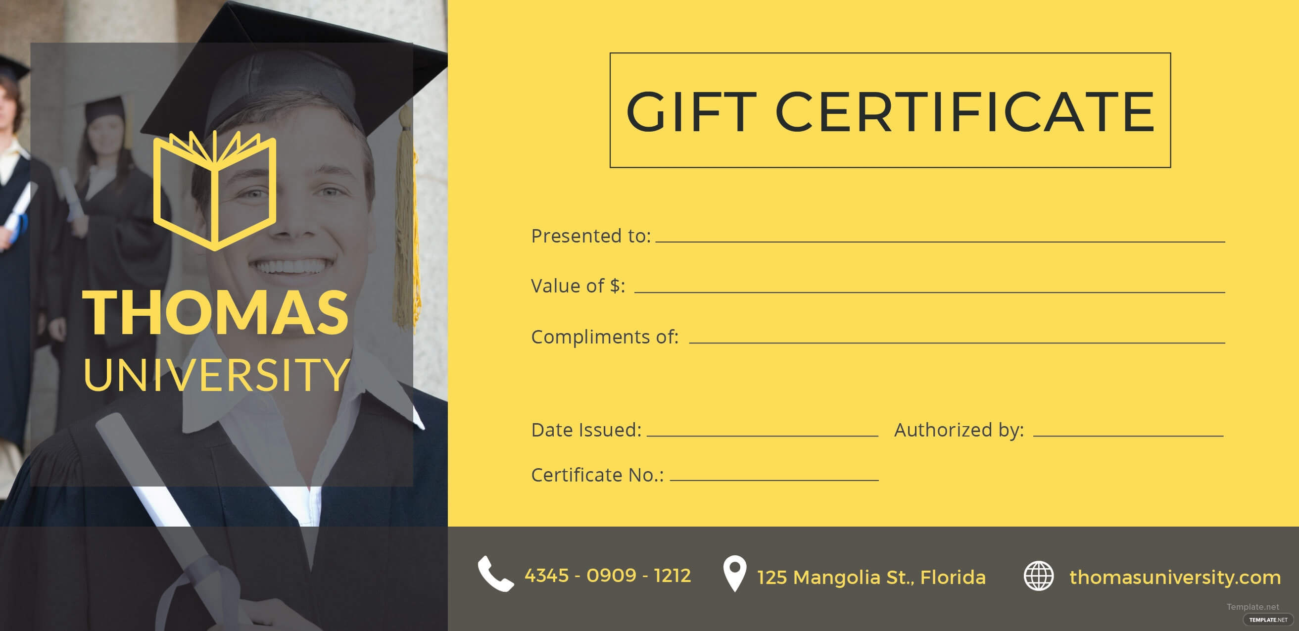 Certificate Templates: Free Graduation Gift Certificate Intended For Graduation Gift Certificate Template Free